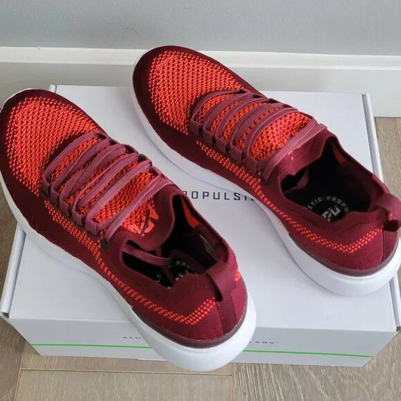 NEW APL TechLoom Breeze Burgundy/Magma/White Men 7